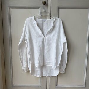 James Perse Linen White Women's Top